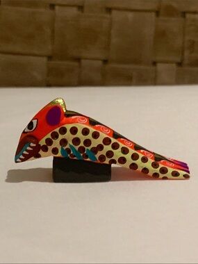 Incredible new hand made and painted  Alebrijes spiritual Latin wooden figure.